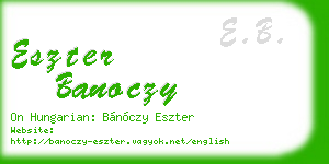 eszter banoczy business card