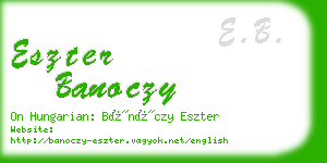 eszter banoczy business card